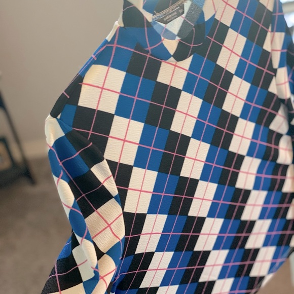 Argyle Top; Size M/L - Picture 1 of 2